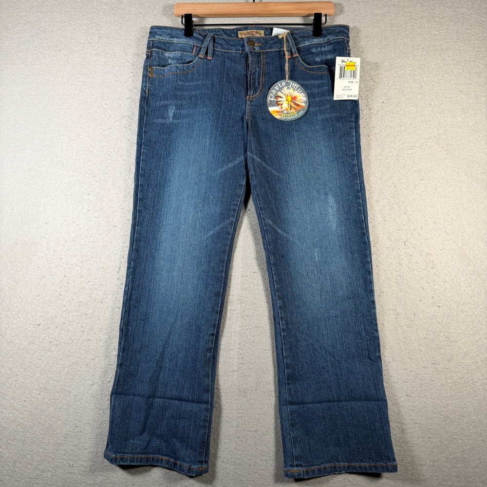 Vintage Paris Blues Womens Size 13 Stretch Bootcut Jeans Blue Denim‎ Medium Wash